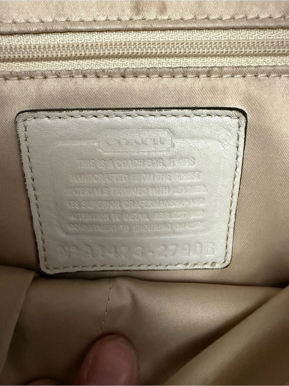 Coach Cream Jacquard Hobo Bag with Gold Hardware